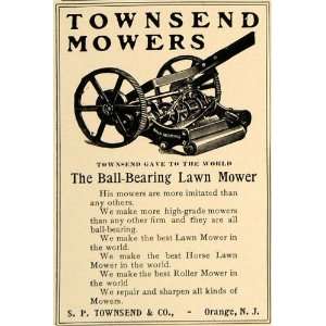  1906 Ad S P Townsend Company Ball Bearing Lawn Mowers 