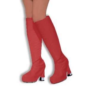 ADULT 60s 70s HIPPIE GO GO COSTUME BOOT COVERS 4 COLORS  