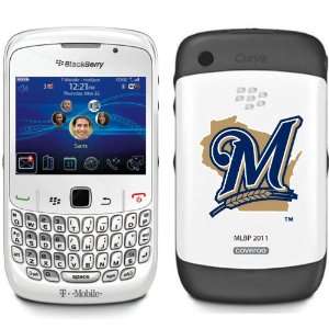  MLB Milwaukee Brewers M in Blue on BlackBerry Curve 8520 