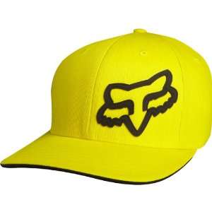 Fox Racing Signature Mens Flexfit Race Wear Hat/Cap   Yellow / Small 
