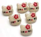 50pcs lovely Sewing Babys Khaki Hello Kitty plastic buttons