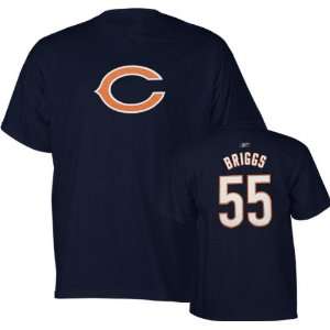 Lance Briggs Reebok Name and Number Chicago Bears T Shirt  