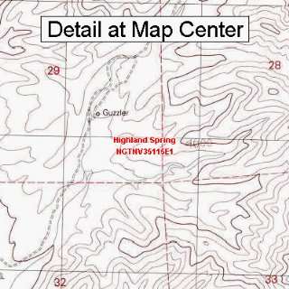  USGS Topographic Quadrangle Map   Highland Spring, Nevada 