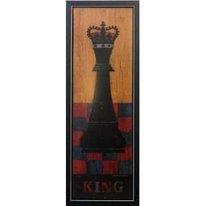   : Framed King Chess Piece Game Warren Kimble Picture: Home & Kitchen