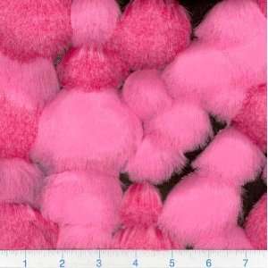  60 Wide Faux Fur Fabric Bubble Pink By The Yard: Arts 