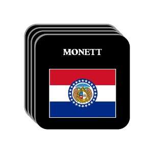 US State Flag   MONETT, Missouri (MO) Set of 4 Mini Mousepad Coasters
