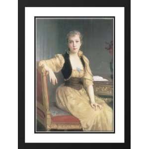 Bouguereau, William Adolphe 19x24 Framed and Double Matted Lady 