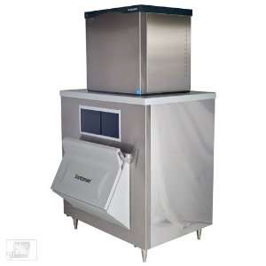   905 Lb Half Size Cube Ice Machine w/ Storage Bin: Home & Kitchen