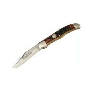   44ACSB Folding Hunter Pocket Knife with Aged Honey Stag Bone Handles