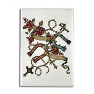  Rectangle Magnet Horseshoes Roses and Crosses: Everything 