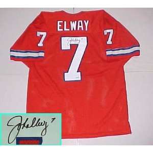 John Elway Signed Orange Jersey