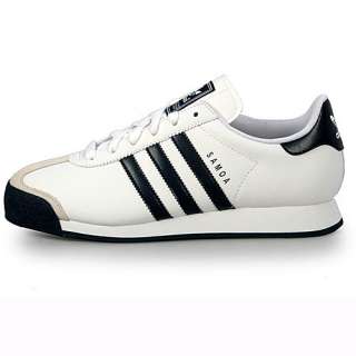 ADIDAS SAMOA LEATHER (GS) YOUTH SIZE 6.5 White New Navy Blow Out 