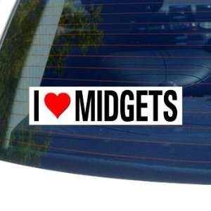  I Love Heart MIDGETS   Window Bumper Sticker: Automotive