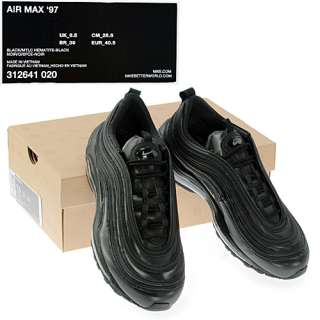 NIKE AIR MAX 97 MENS Size 9.5 Black Running Shoes  