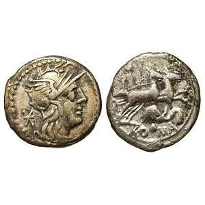 Roman Republic, L. Caecilius Metellus, 128 B.C.; Silver 