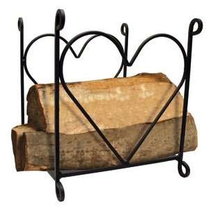  Wrought Iron Heart Wood Rack: Home & Kitchen