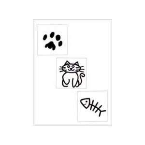  Plaid All Night Media Foam Mounted Stamp Strips, Meow 