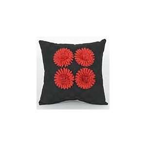  Mckenzie Pillow Black W/red Flowers By Glenna Jean: Baby