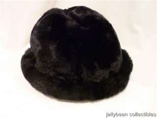 Vintage Black Faux Fur Ladies Hat 1940s   1950s   Oh So Chic!  