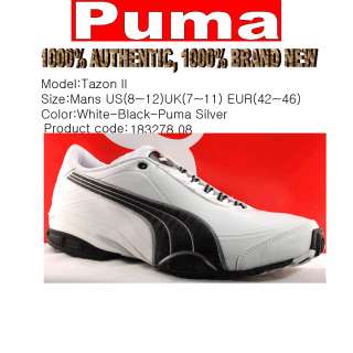 Puma shoes Tazon II White/black MANS US(8)~US(12)  