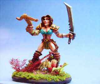 Mage Knight Metal painted miniature Female w Crossbow  
