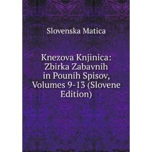   Pounih Spisov, Volumes 9 13 (Slovene Edition) Slovenska Matica Books