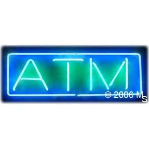 Neon Sign   ATM   Large 13 x 32  Grocery & Gourmet Food