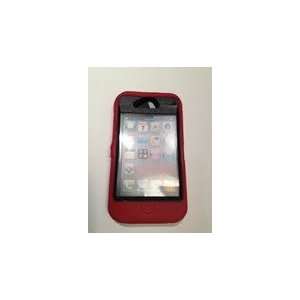 Iphone 4s Otterbox Defender Style 3 Layer Case Red and Black By Dollar 