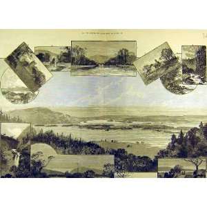  1885 Lakes Killarney Ireland House Gardens Sketches: Home 