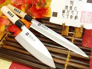 Shun Japanese sushi sashimi Deba chef knife, Kai Japan limited knife 