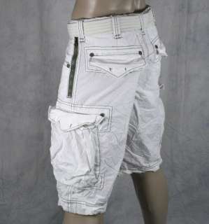 JETLAG Mens Cargo Shorts LCY London city airport White w/ removable 
