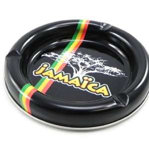 Metal ashtray Jamaïca black.