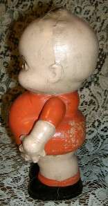 Vintage Composite? 9 inch Kewpie Bank Doll Moving Arms!  