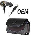 OEM Car Charger+Leathe​r Case for LG C305 Wink Wi Fi
