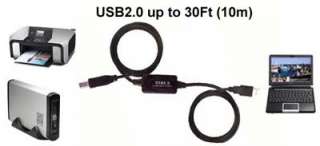 30FT Extension Cable USB 2 Active Repeater Booster MF  