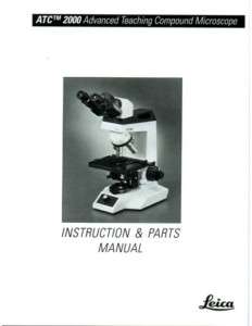 Leica ATC 2000 Microscope Instruction Manual on CD  