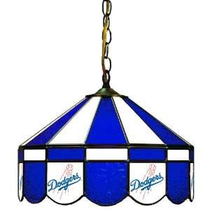    Los Angeles Dodgers 16 Stained Glass Pub Lamp: Sports & Outdoors