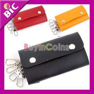 Color Key PU Leather Keychain Holder Bag Purse Case #1  