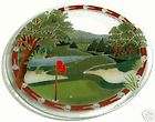 Peggy Karr RETIRED Golf 14 Round Plate Signed NIB