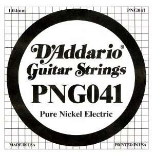  DAddario PNG041 Single Electric Guitar String, Nickel 