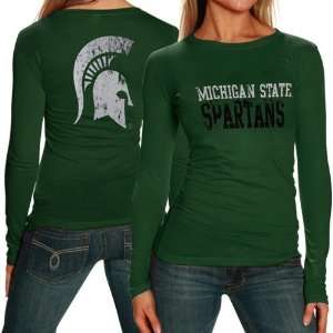   Ladies Green Literality Long Sleeve T shirt: Sports & Outdoors