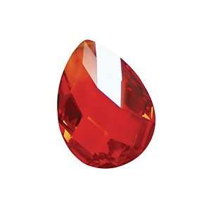  Poppy Faceted Flat Teardrop 22x30mm Beads Arts, Crafts 