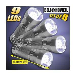    Bell and Howell 9 LED Flashlights  4 Pack