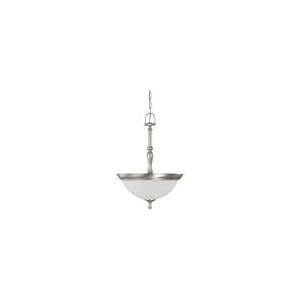 Bella   3 Light Pendant W/ Frosted Linen Glass   Brushed 