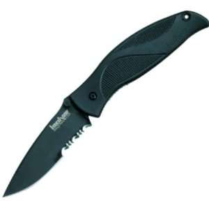 Kershaw Knives 1550ST Black Out Serrated Linerlock Knife:  