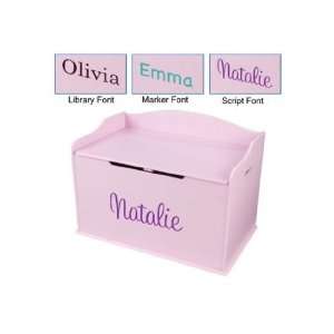  Ultimate Personalizable Toy Box   Pink