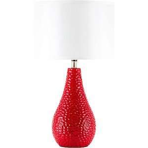  Table Lamp, Polyresin with Red Shiny Finish