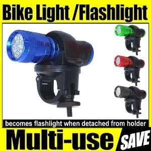 14 Led Bicycle Flashlight Torch Light Bike Holder Mount 
