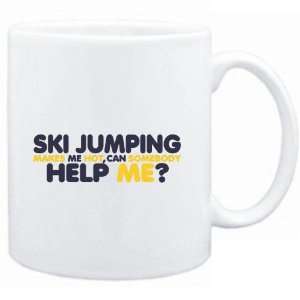  Mug White  Ski Jumping  MAKES ME HOT , CAN SOMEBODY 