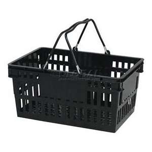 Plastic Basket 26 Liter With Wire Handle Black Plastic 